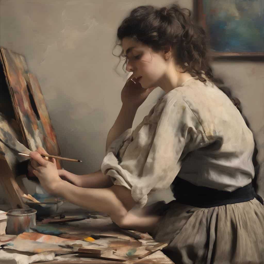 Παρουσίαση νεαρής καλλιτέχνιδος δημιουργώντας σύγχρονη τέχνη με καινοτόμες ιδέες.